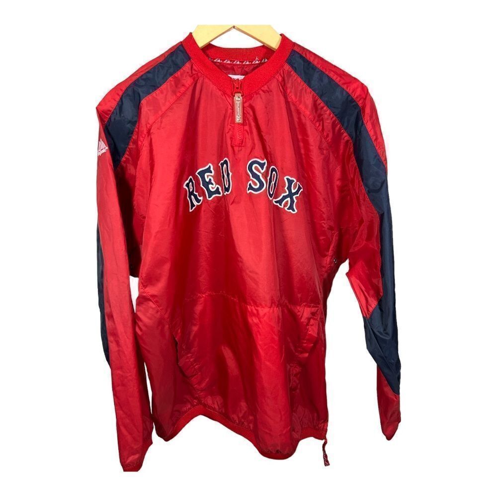 MAJESTIC Unisex Boston Red Sox Lightweight Windbreaker Red/Blue Size Extra Large